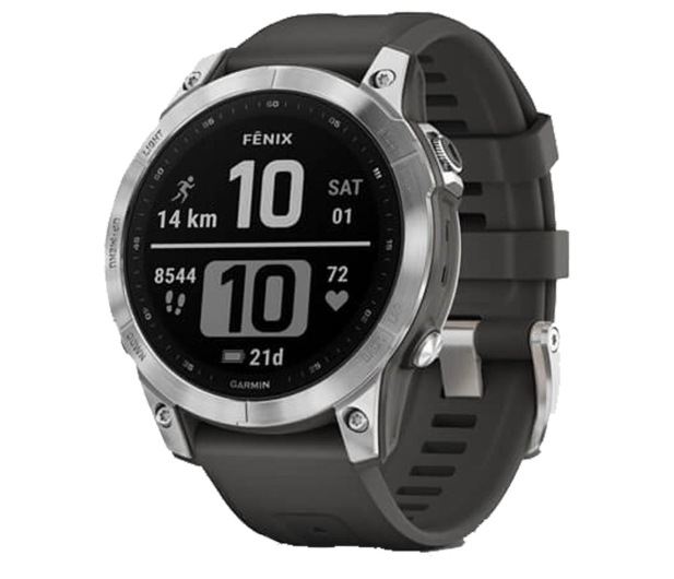 Garmin fenix 7 srebrny z grafitowym paskiem - 715174 - zdjęcie